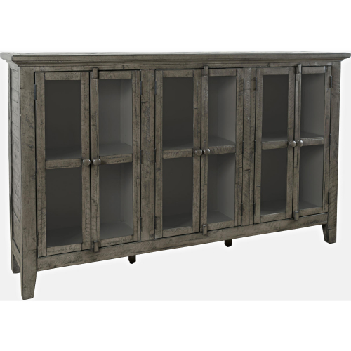 Rustic Shores 70" Accent Cabinet in Distressed Stone Wood